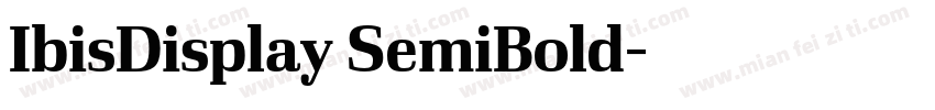 IbisDisplay SemiBold字体转换